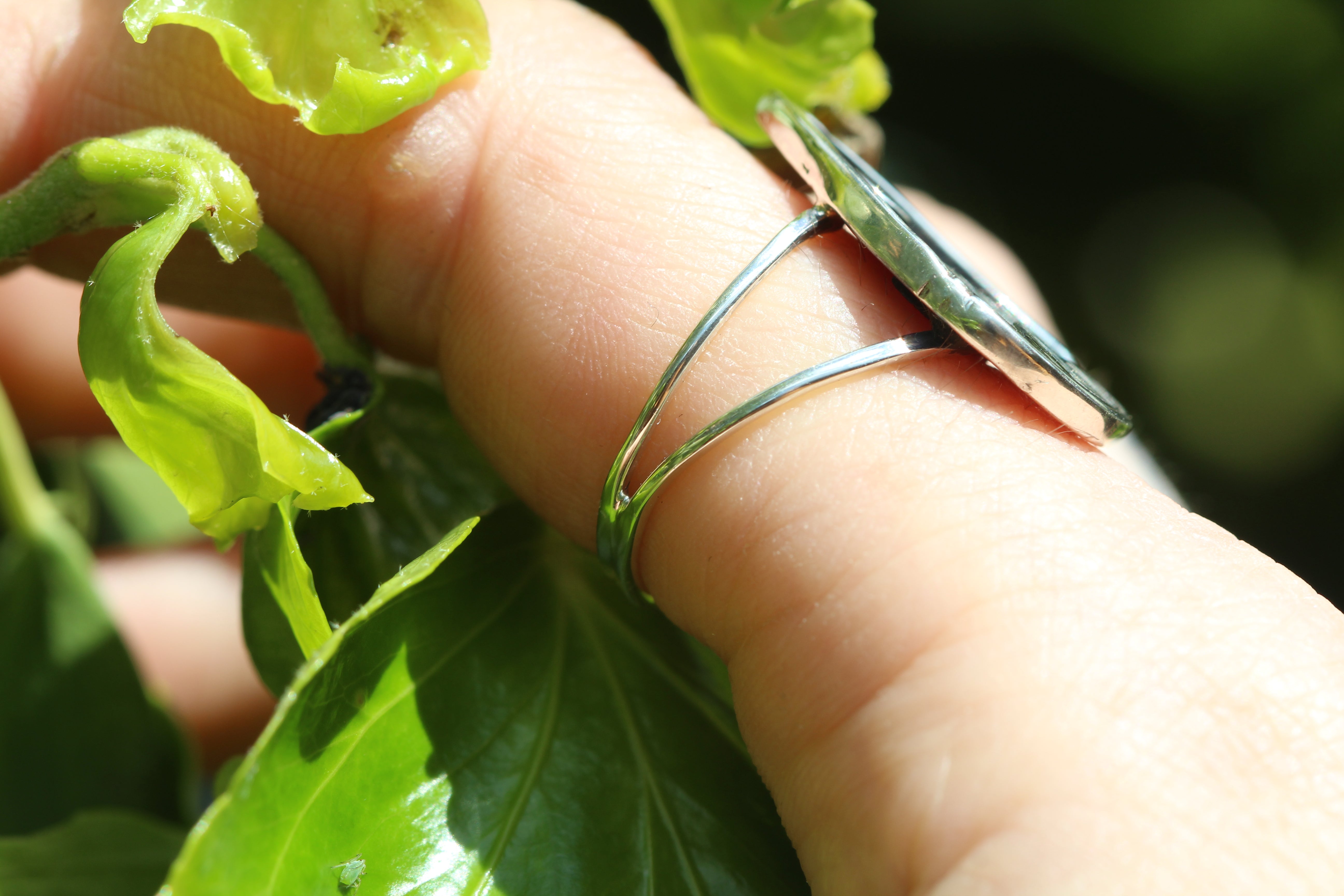 EXPLORE - Handmade Sterling Silver Landscape Ring Size P/7.5