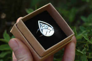 EXPLORE - Handmade Sterling Silver Landscape Ring Size P/7.5