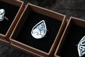 EXPLORE - Handmade Sterling Silver Landscape Ring Size P/7.5