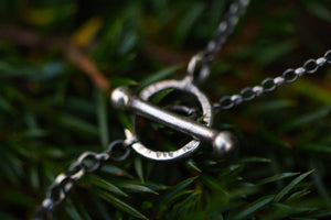 MOONFIRE Sterling Silver Necklace with Amber