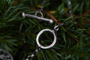 MOONFIRE Sterling Silver Necklace with Amber