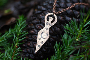 MAMA COSMOS Handmade Copper Goddess Necklace
