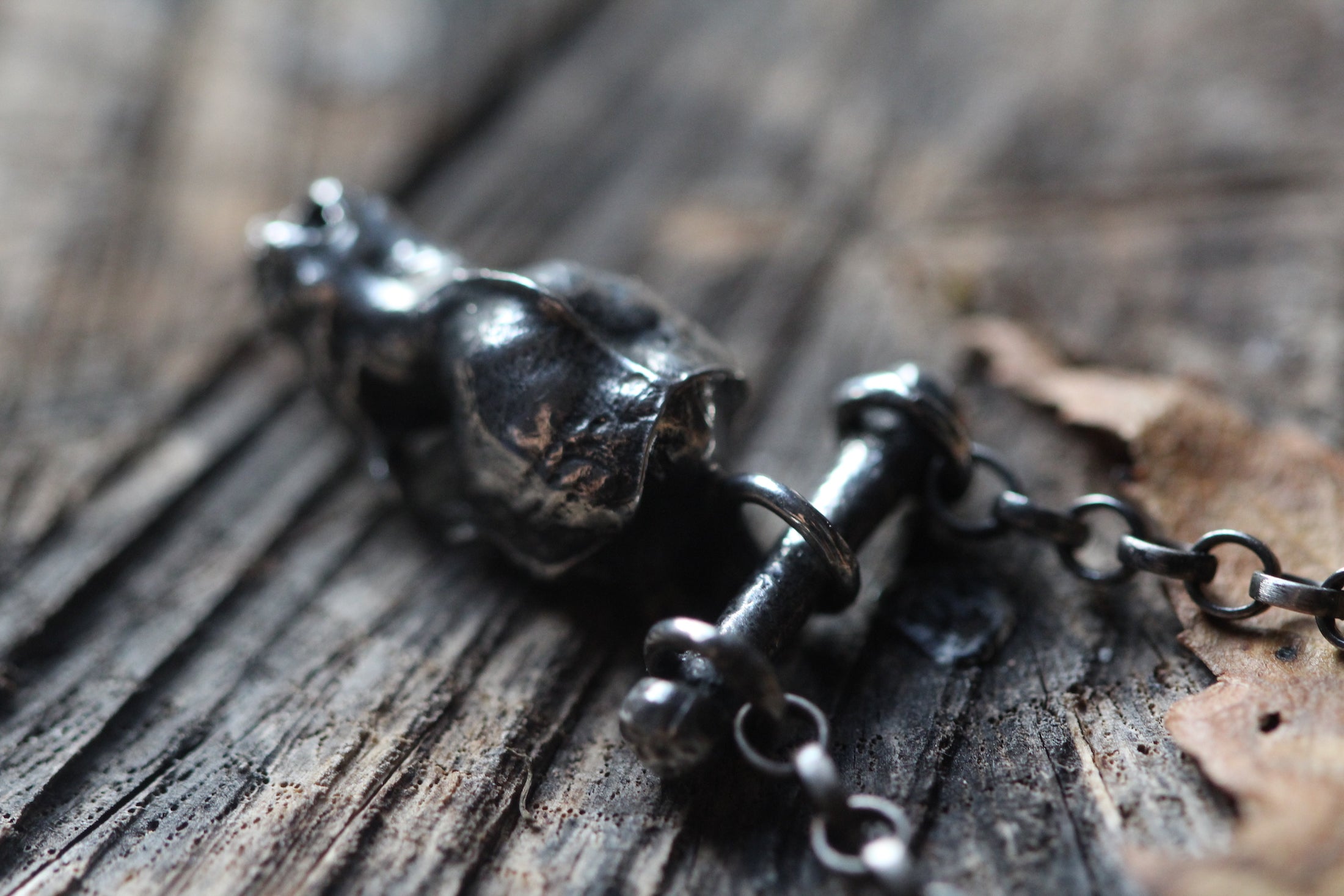 LETTING GO Bat Skull Necklace