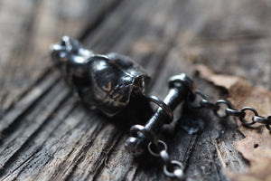 LETTING GO Bat Skull Necklace