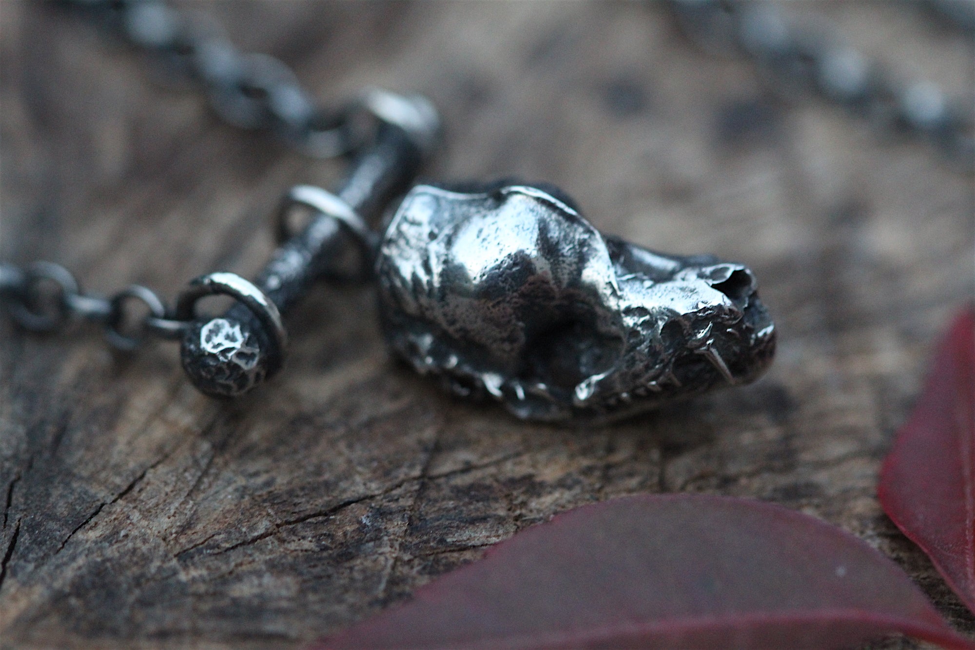 LETTING GO Bat Skull Necklace