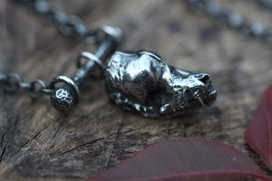 LETTING GO Bat Skull Necklace