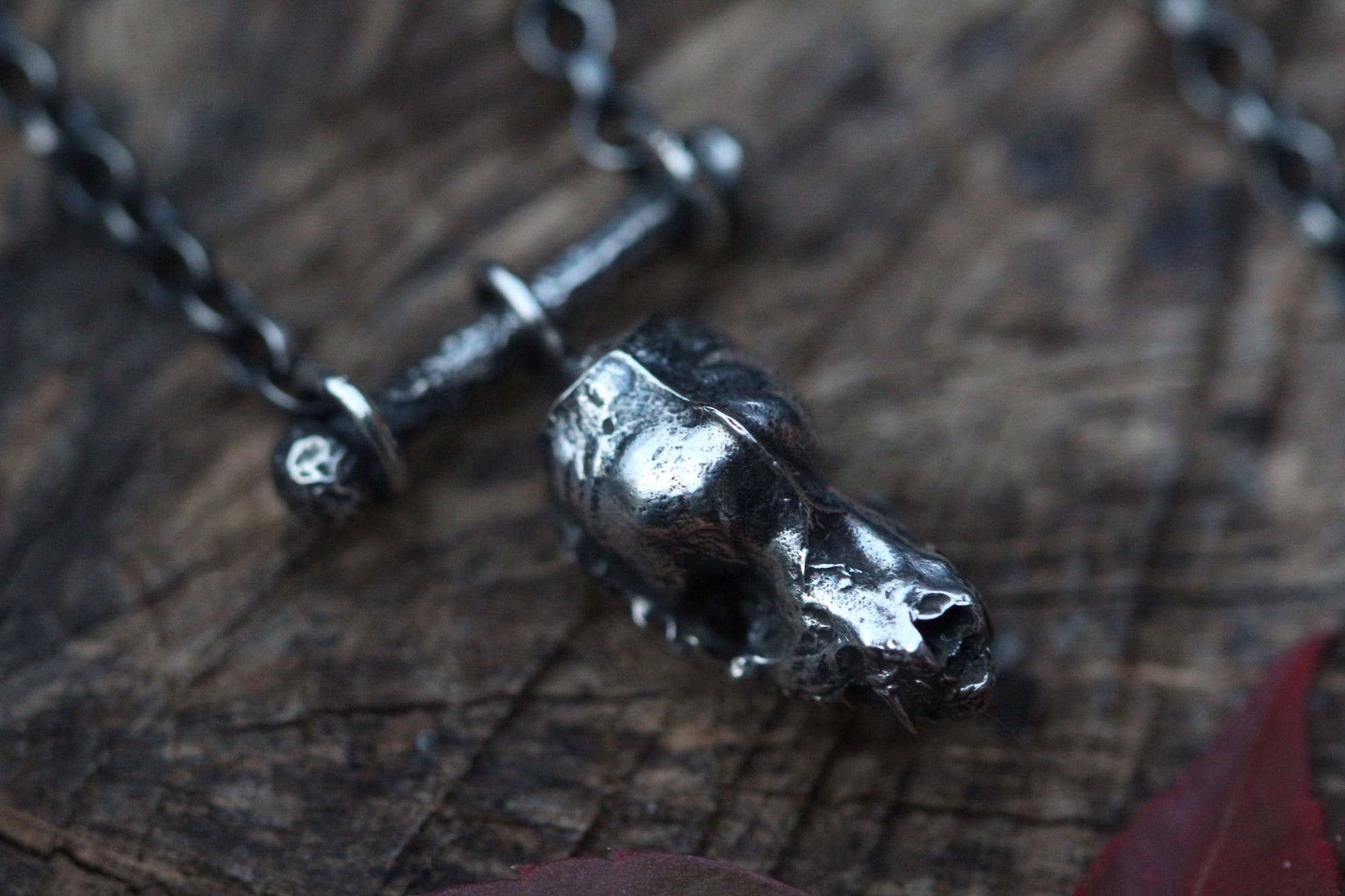 LETTING GO Bat Skull Necklace