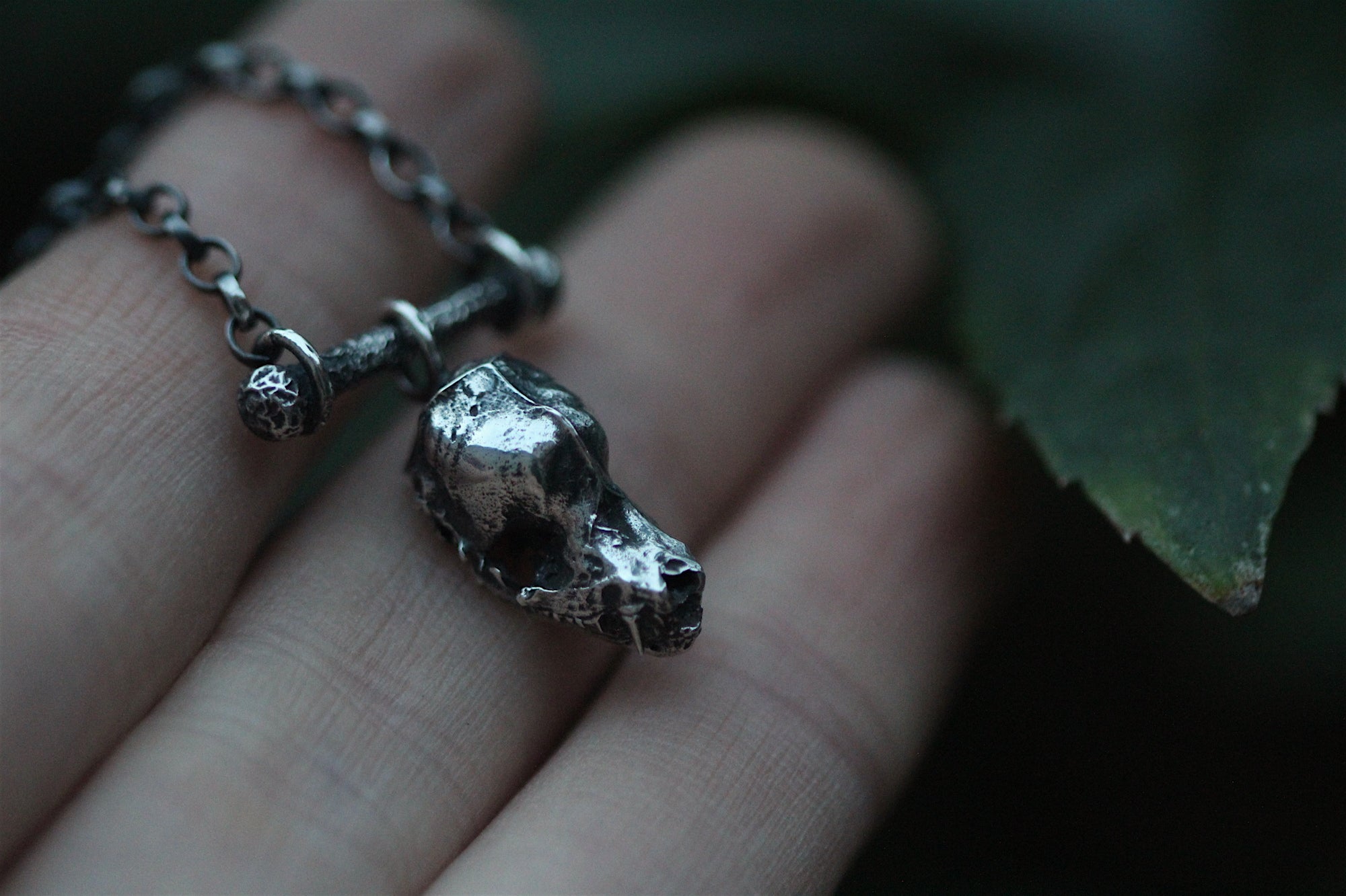 LETTING GO Bat Skull Necklace
