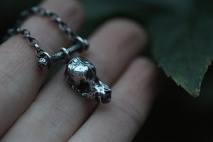 LETTING GO Bat Skull Necklace