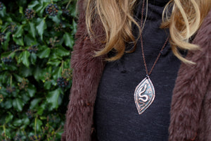 SERPENT YONI Handmade Copper Necklace