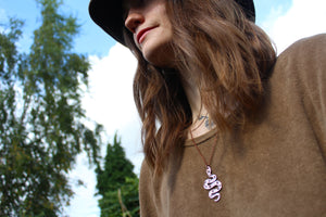 COSMIC SERPENT Handmade Recycled Copper Necklace