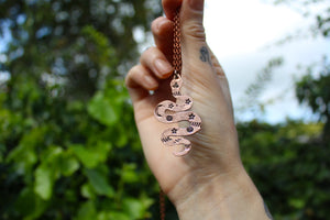 COSMIC SERPENT Handmade Recycled Copper Necklace