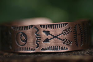 AS ABOVE SO BELOW Stamped Copper Cuff (Adjustable)