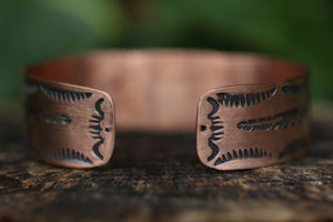 AS ABOVE SO BELOW Stamped Copper Cuff (Adjustable)