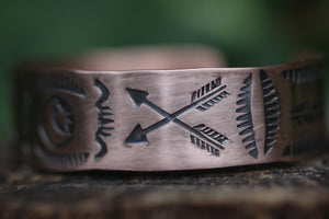 AS ABOVE SO BELOW Stamped Copper Cuff (Adjustable)