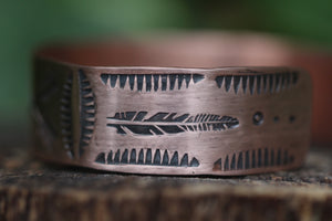 AS ABOVE SO BELOW Stamped Copper Cuff (Adjustable)