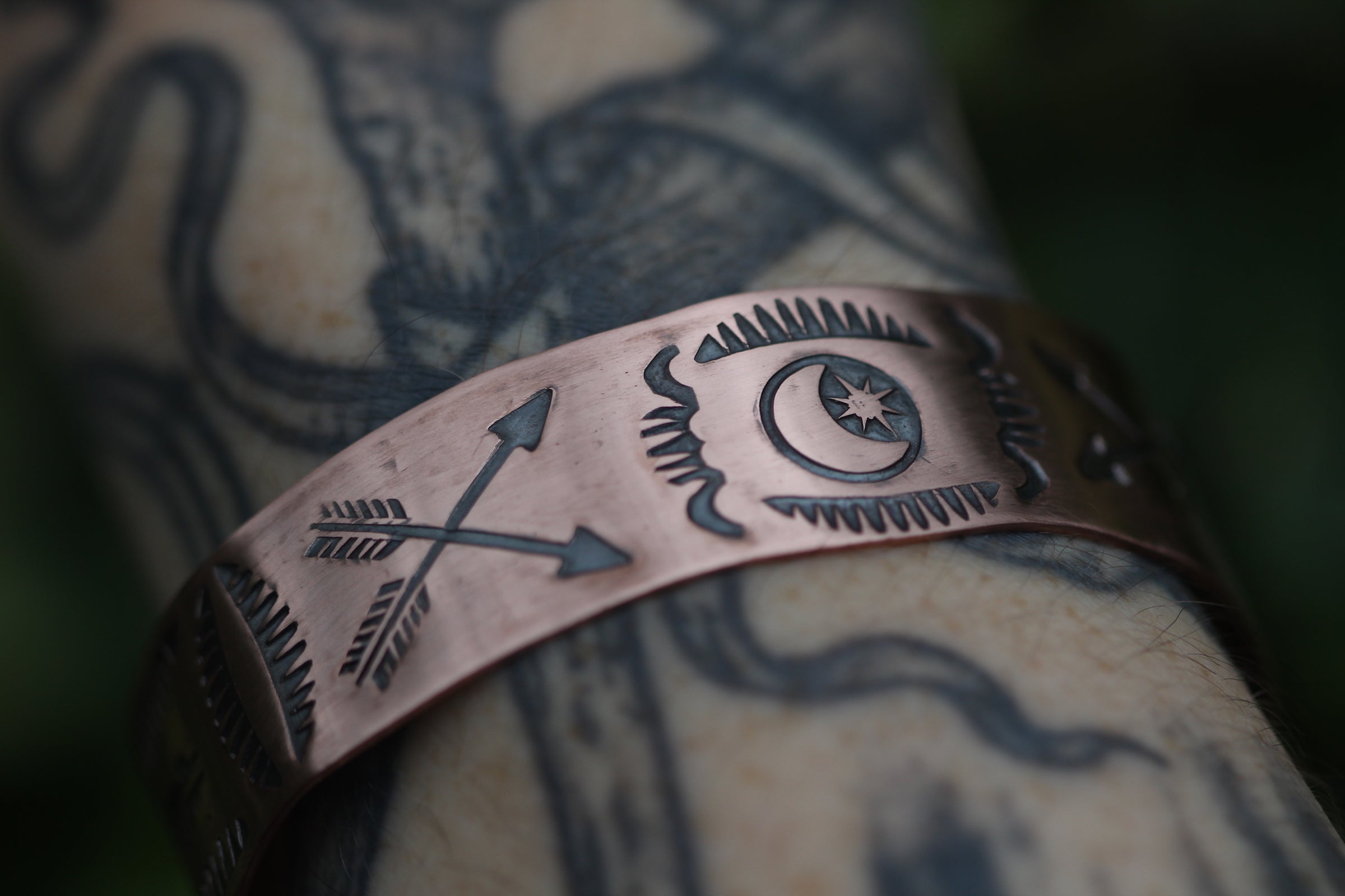 AS ABOVE SO BELOW Stamped Copper Cuff (Adjustable)
