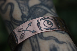 AS ABOVE SO BELOW Stamped Copper Cuff (Adjustable)