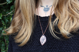 SERPENT YONI Handmade Copper Necklace