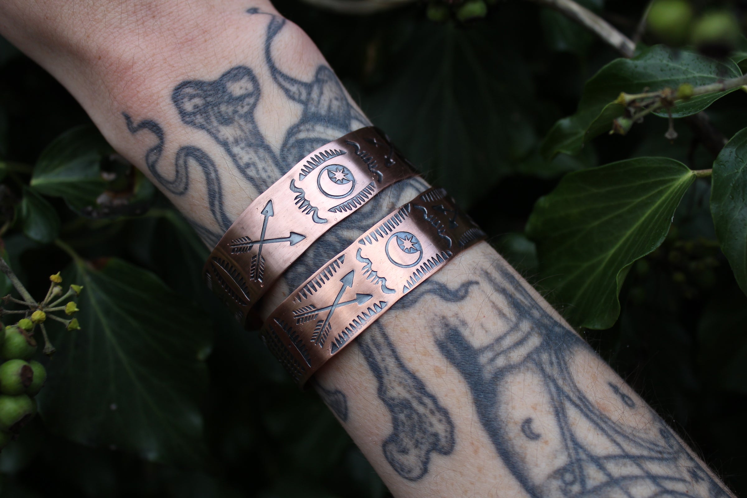 AS ABOVE SO BELOW Stamped Copper Cuff (Adjustable)
