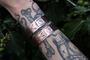 AS ABOVE SO BELOW Stamped Copper Cuff (Adjustable)