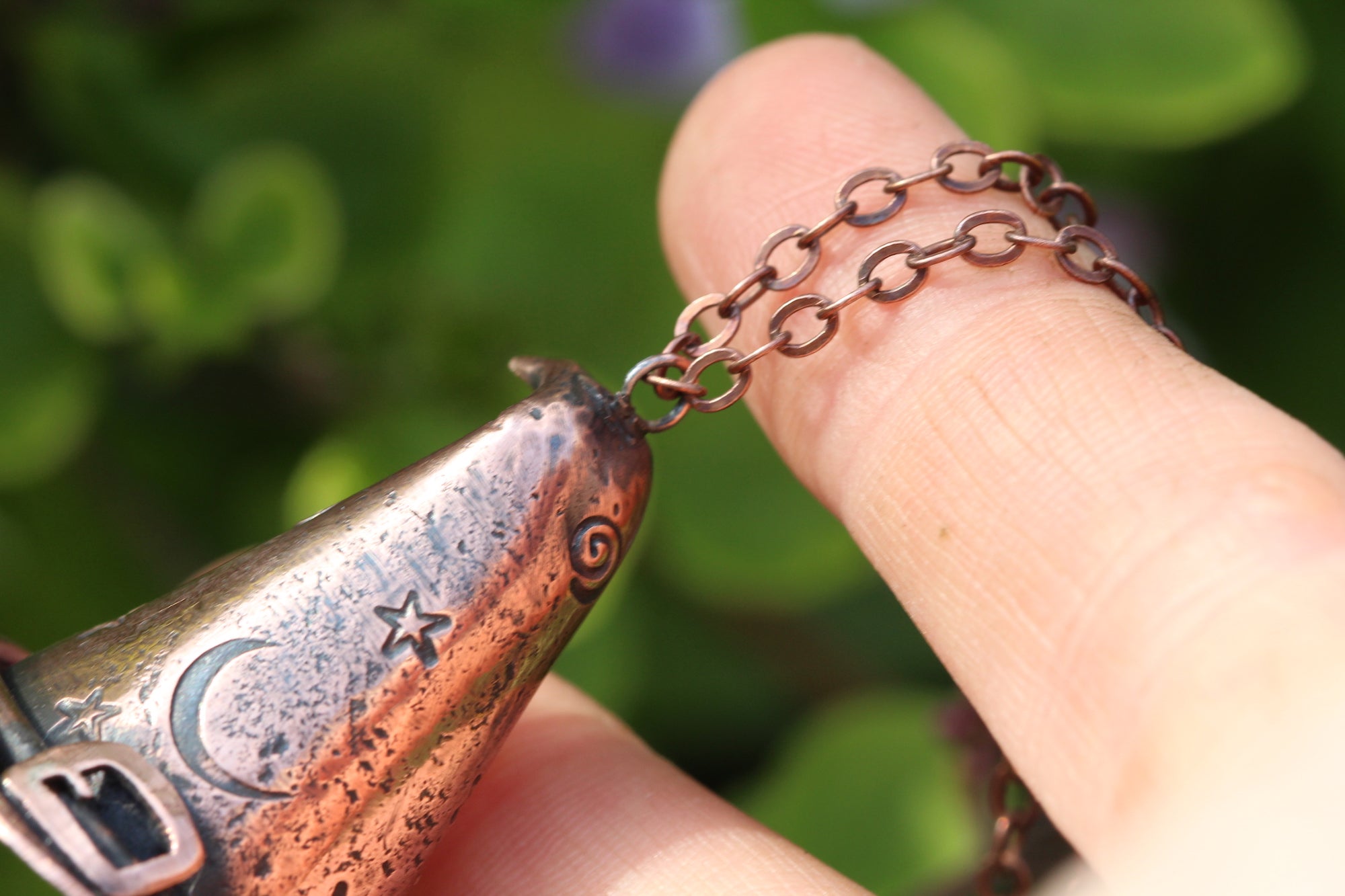 WITCHES CURSE Handmade Copper 3D Witches Hat Necklace