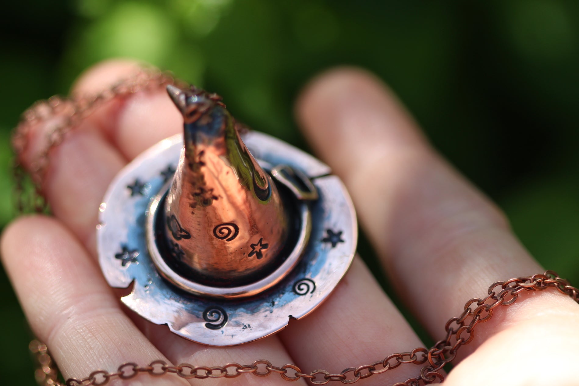 🧙🏼Original Witches Hat🧙🏾Handmade Copper Necklace (Made to Order)