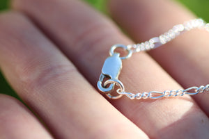 MOONDROP Sterling Silver Necklace with Rainbow Moonstone