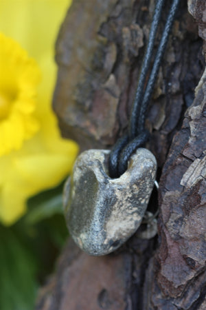 OCEAN ORACLE Sterling Silver Hag Stone Necklace