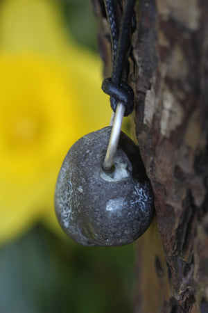 TIDE WITCH Sterling Silver Hag Stone Necklace