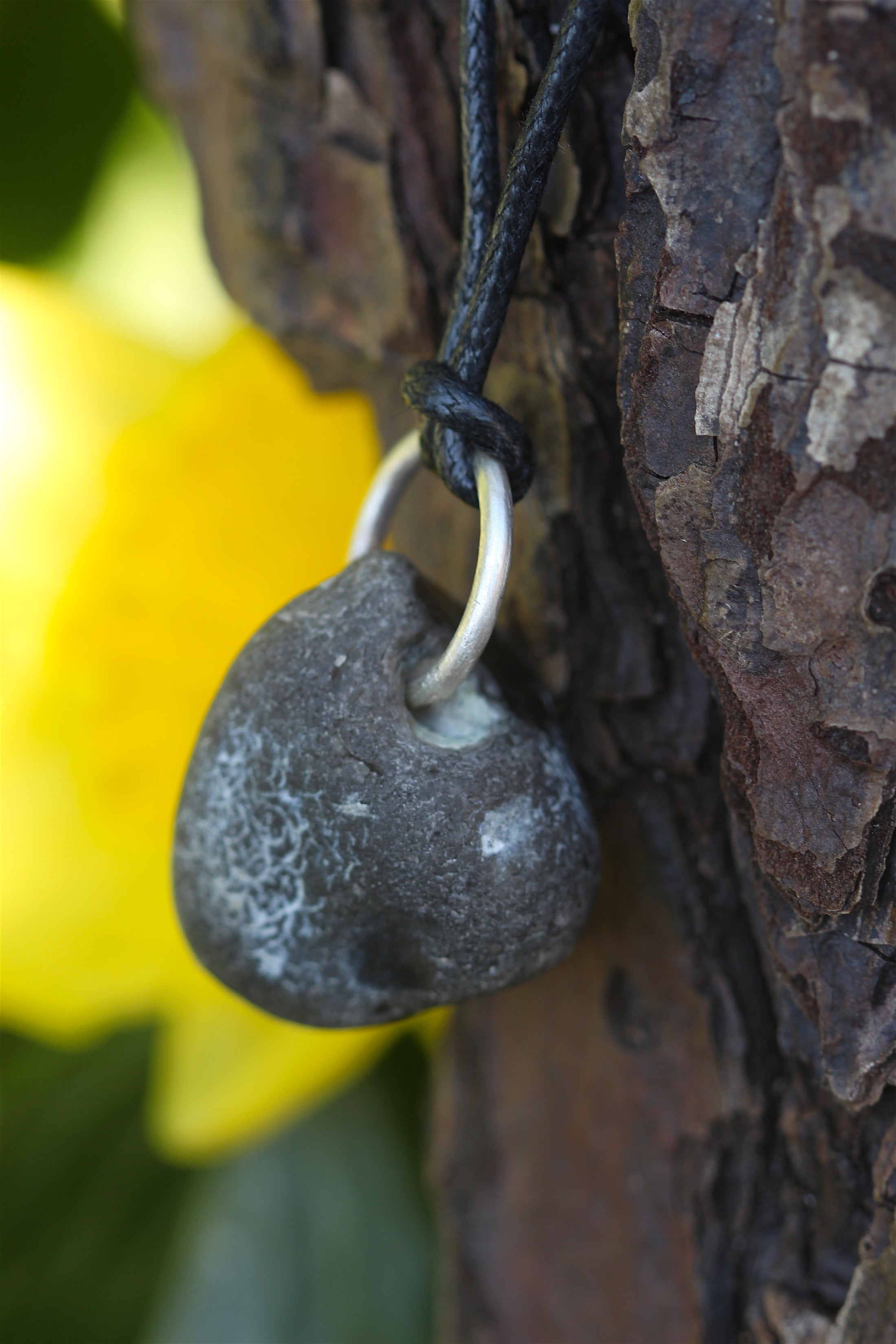 TIDE WITCH Sterling Silver Hag Stone Necklace