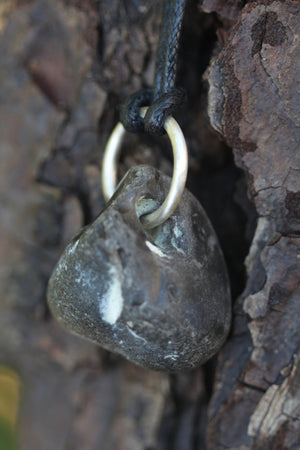 TIDE WITCH Sterling Silver Hag Stone Necklace