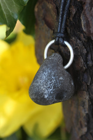 TIDE WITCH Sterling Silver Hag Stone Necklace