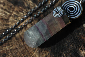 UNWIND Fluorite & Sterling Silver Massage Crystal Necklace