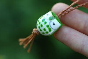 Green Owl Handmade Elder Wood Whistle