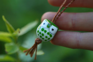 Green Owl Handmade Elder Wood Whistle