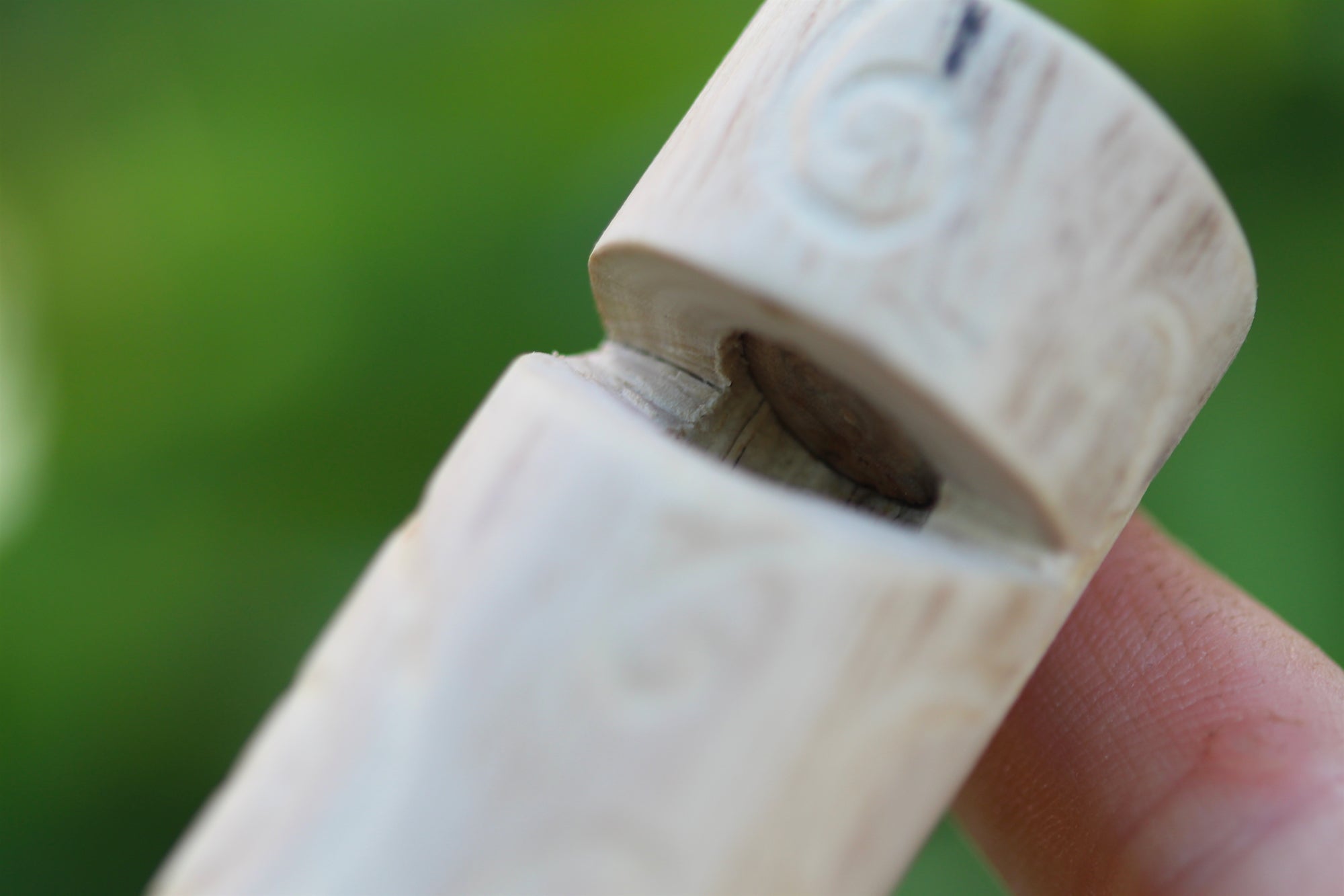 Green Owl Handmade Elder Wood Whistle