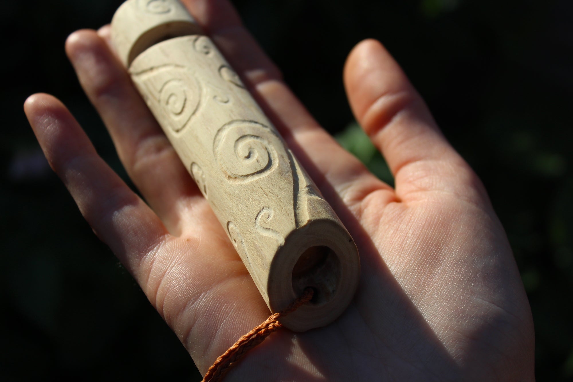 Green Owl Handmade Elder Wood Whistle