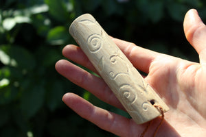 Green Owl Handmade Elder Wood Whistle