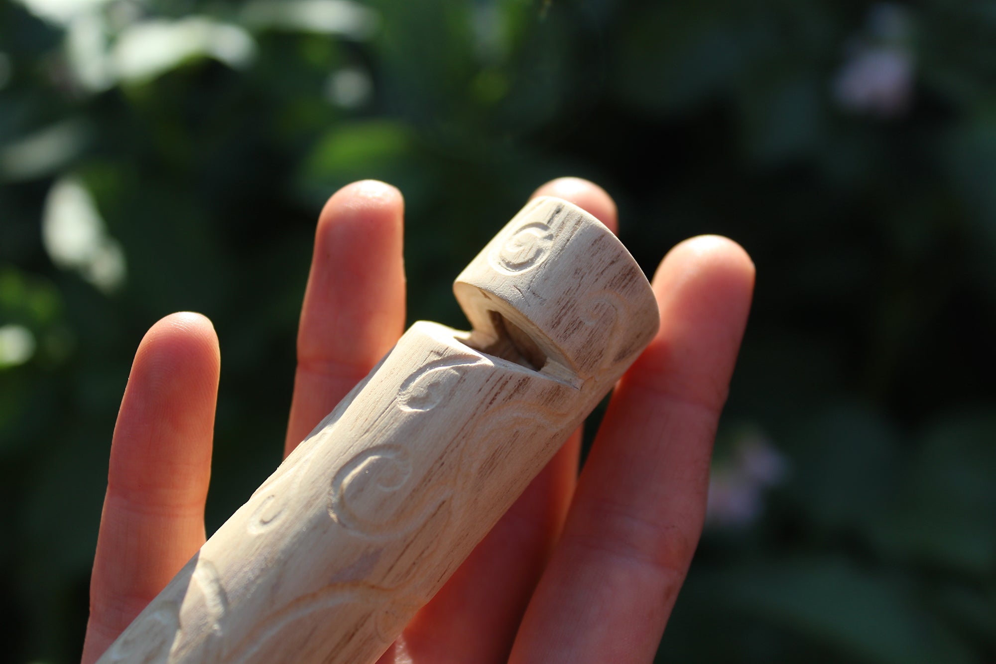 Green Owl Handmade Elder Wood Whistle