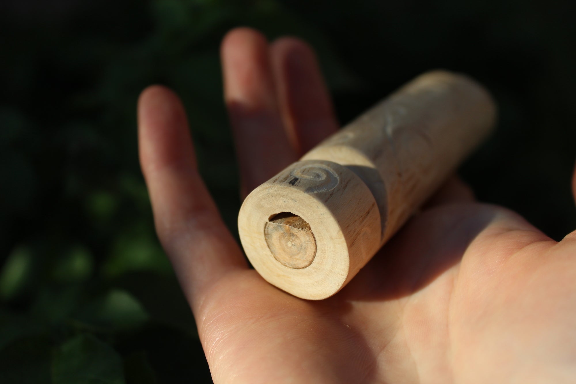 Green Owl Handmade Elder Wood Whistle