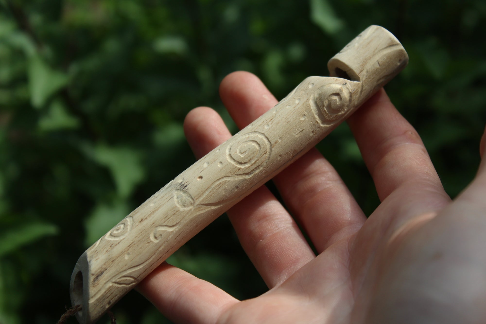 Dark Blue Owl Handmade Elder Wood Whistle
