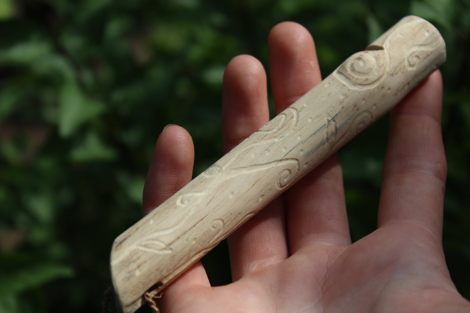 Dark Blue Owl Handmade Elder Wood Whistle