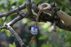 Dark Blue Owl Handmade Elder Wood Whistle