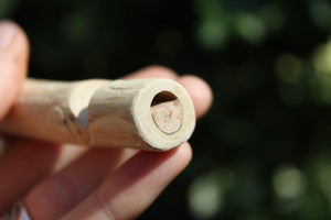 Dark Blue Owl Handmade Elder Wood Whistle