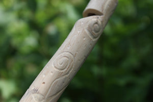 Dark Blue Owl Handmade Elder Wood Whistle
