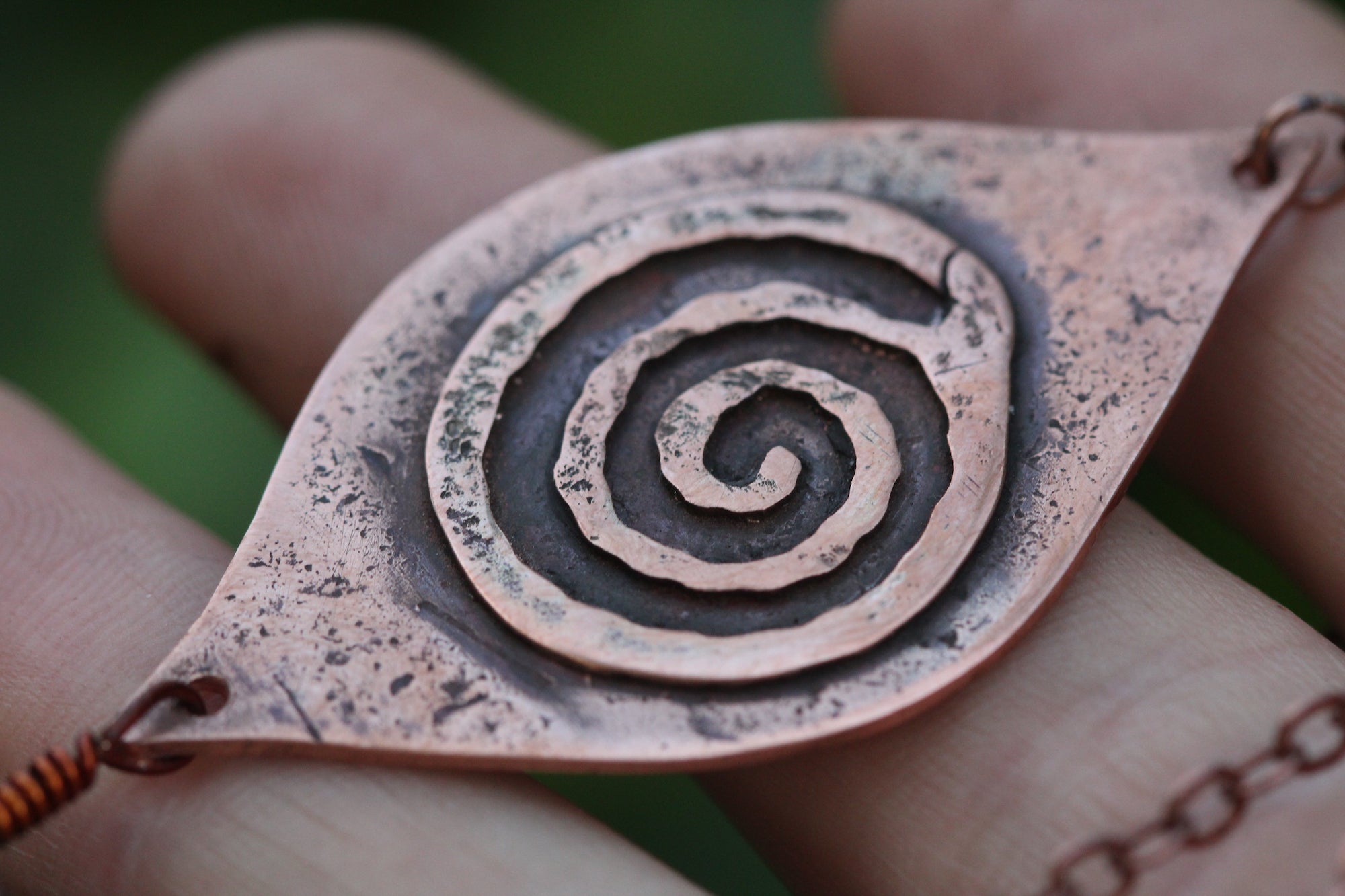 FLOW Handmade Copper Necklace with Turquoise
