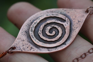 FLOW Handmade Copper Necklace with Turquoise