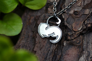 WILD FEMININE Sterling Silver Otter Necklace
