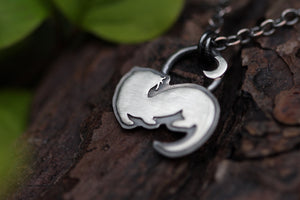 WILD FEMININE Sterling Silver Otter Necklace